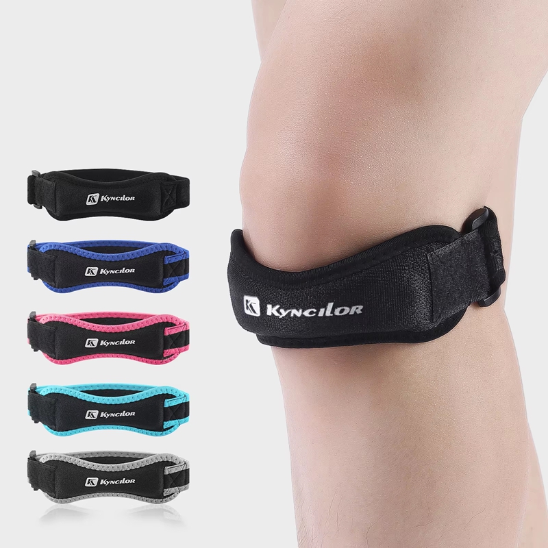 Compression Knee Sleeve - สายรัดพยุงเข่าแบบปรับได้ 1 ชิ้น สำหรับรองรับเอ็นสะบ้าหัวเข่า ช่วยลดแรงกระแทกและรัดกระชับ เหมาะสำหรับเล่นบาสเกตบอล