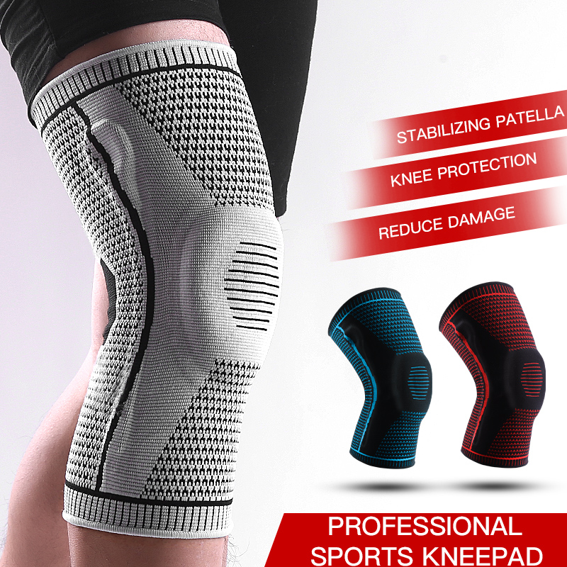 Compression Knee Sleeve - อุปกรณ์พยุงเข่ากันลื่นพร้อมแผ่นเจลสะบ้าคงตัวปลอกรัดอัดพอดีสบายสําหรับโรคข้ออักเสบกีฬา