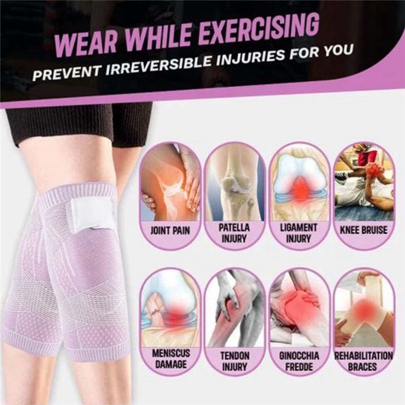Compression Knee Sleeve - POPULAR-2 PCS แผ่นรองเข่าสำหรับเล่นกีฬาแบบ unisex, แผ่นป้องกันหมอนรองกระดูกเข่า, ปลอกรัดข้อเข่า,