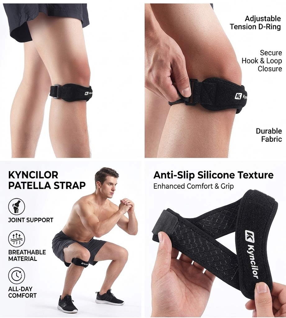 Compression Knee Sleeve - ปลอกขาสำหรับเล่นกีฬา 1 ชิ้น, ปลอกขาแบบรัดกระชับเต็มขาสำหรับผู้ชายและผู้หญิง, ปลอกเข่าพร้อมแถบซิลิโคนกันลื่น