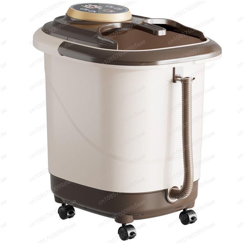 Foot Bath Massager - เครื่องนวดเท้าไฟฟ้า อ่างแช่เท้าอัตโนมัติ พร้อมล้อและท่อระบายน้ำ สำหรับการผ่อนคลายที่บ้าน