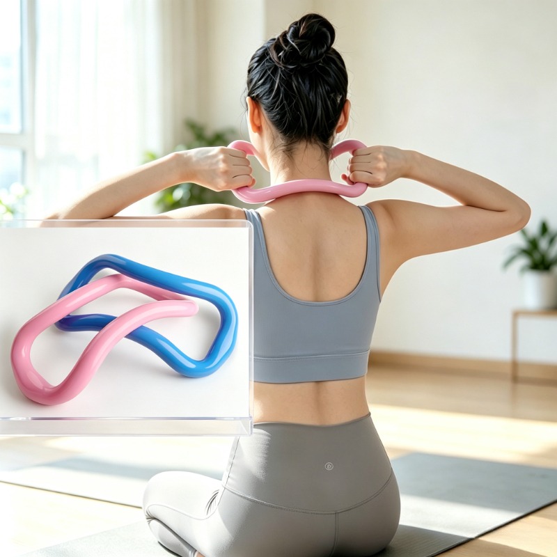 Health Wellness And Fitness - แหวนโยคะ Prati อุปกรณ์ฝึกยืดไหล่ ผ่อนคลายกล้ามเนื้อ แหวนนวดผ่อนคลาย อุปกรณ์ฟิตเนสสำหรับลดน้ำหนักที่บ้าน