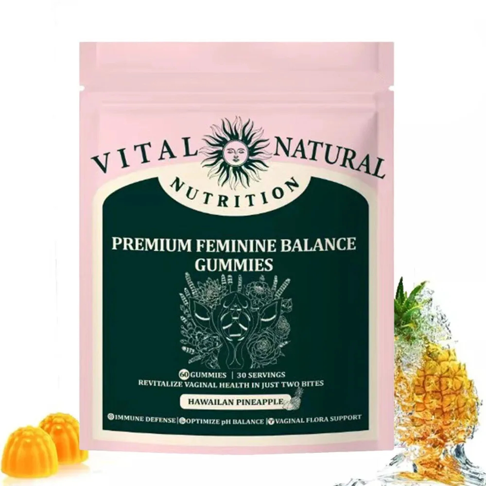 Health Wellness Gummies - เยลลี่เพื่อสมดุลสำหรับผู้หญิง 60 เม็ด รสสับปะรดฮาวาย - สุขภาพ