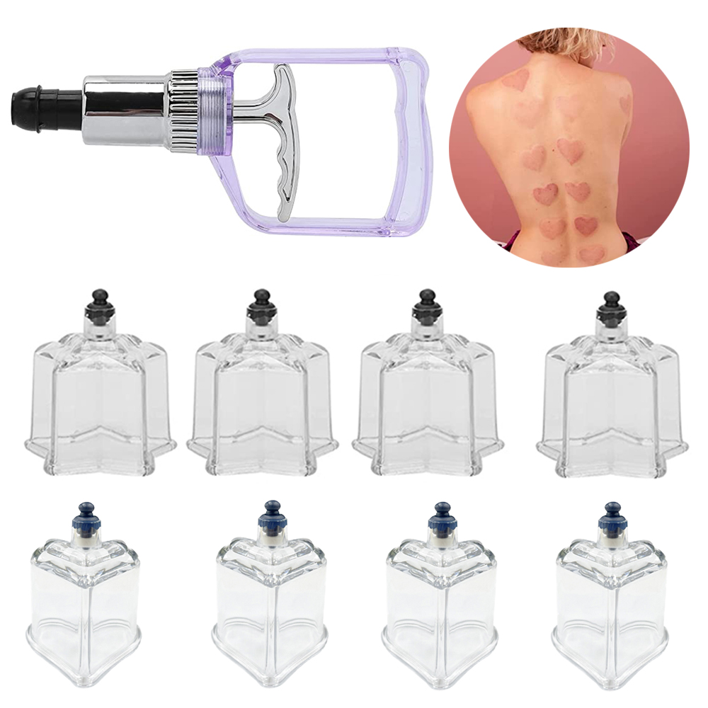 Cupping Therapy Set - ชุดถ้วยดูดสูญญากาศบำบัดพลาสติกทรงดาว4ชิ้นแบบใหม่ถ้วยนวดแบบดูดสูญญากาศกระป๋องสำหรับนวดสูญญากาศ