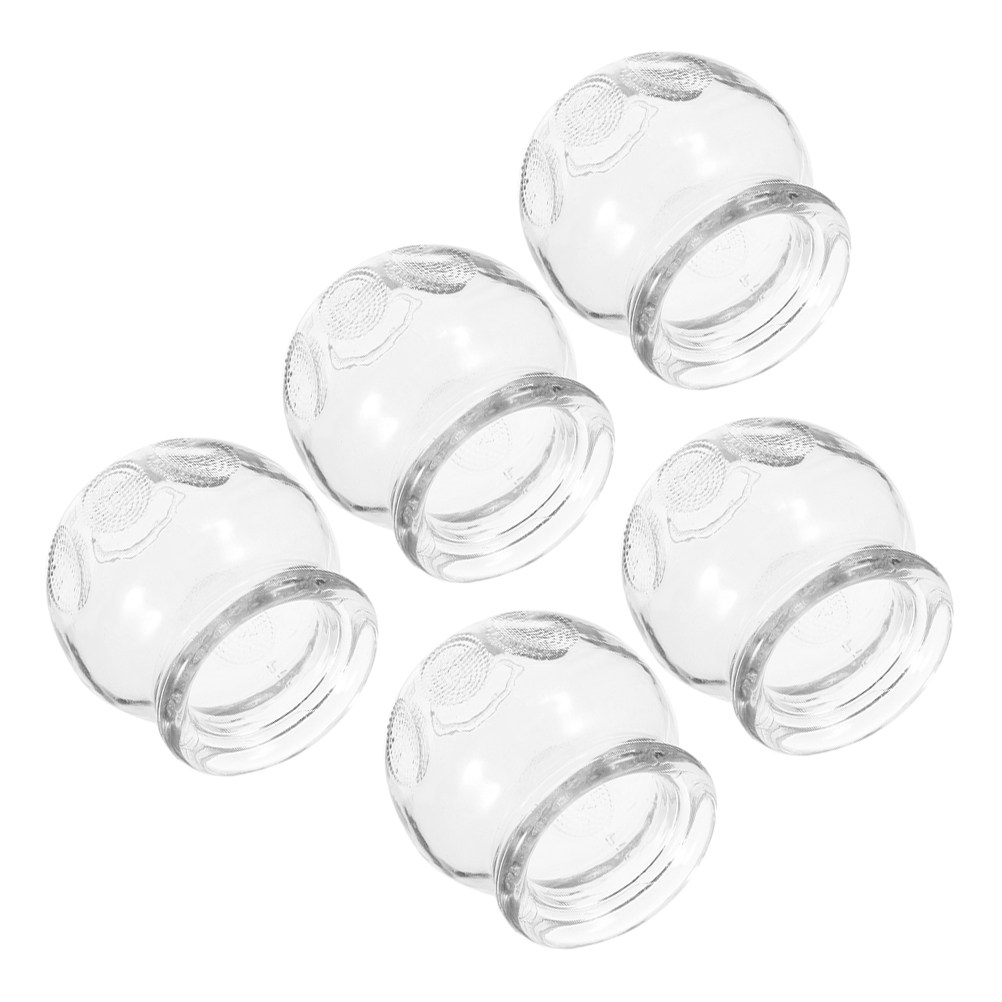Cupping Therapy Set - ชุดถ้วยแก้วนวดตัว 5 ชิ้น ชุดอุปกรณ์บำบัดด้วยการดูดลมแบบใช้ไฟ สำหรับใช้ในบ้าน ผ่อนคลายกล้ามเนื้อ