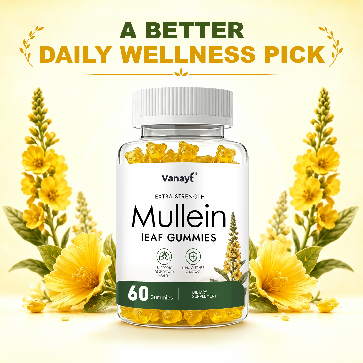 อาหารเสริมกัมมี่ใบมัลลีน 2000  - Health Wellness Gummies บทวิจารณ์และราคา