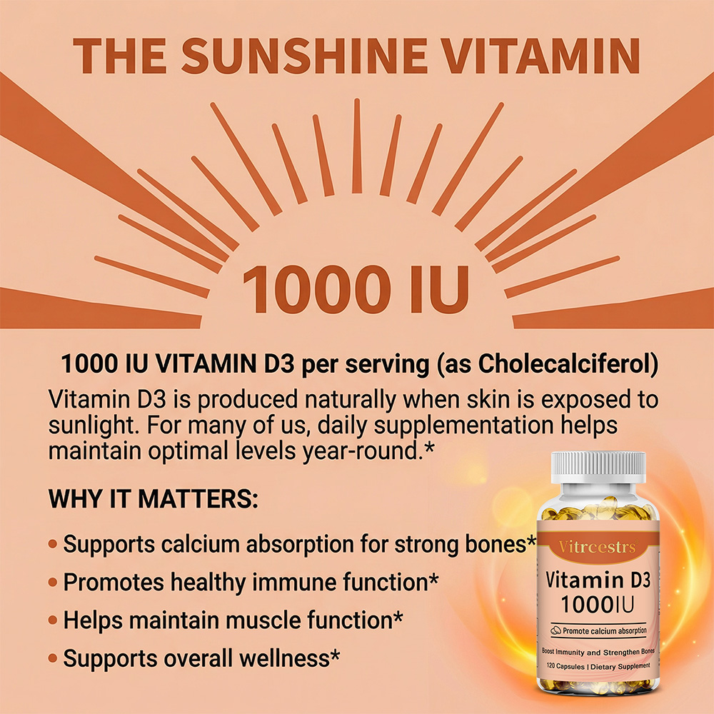 วิตามินดี 3 1000 IU ชนิดแคปซูล - Health With Wellness บทวิจารณ์และราคา