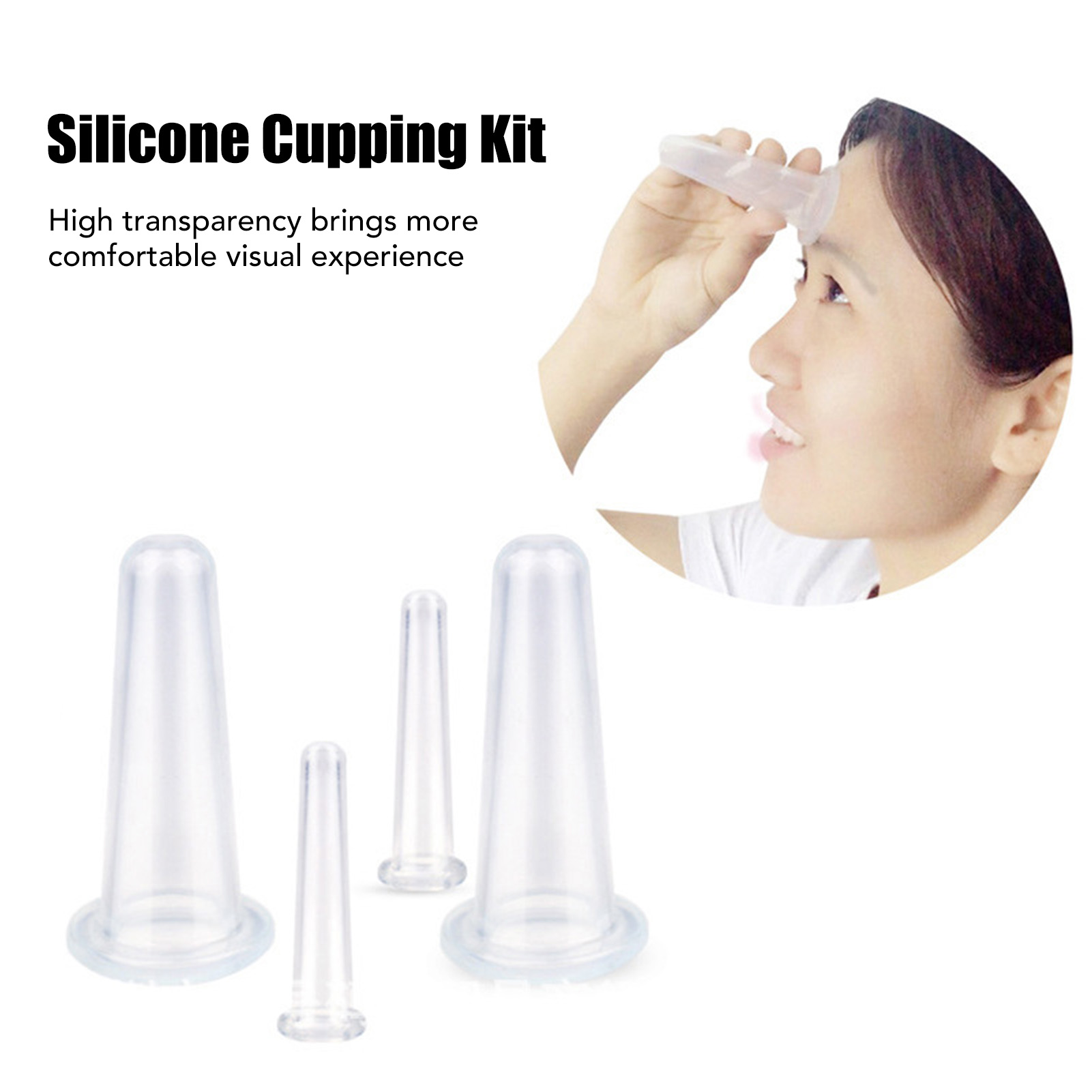ชุดถ้วยซิลิโคนสำหรับนวดหน้า4ชิ - Cupping Therapy Set บทวิจารณ์และราคา