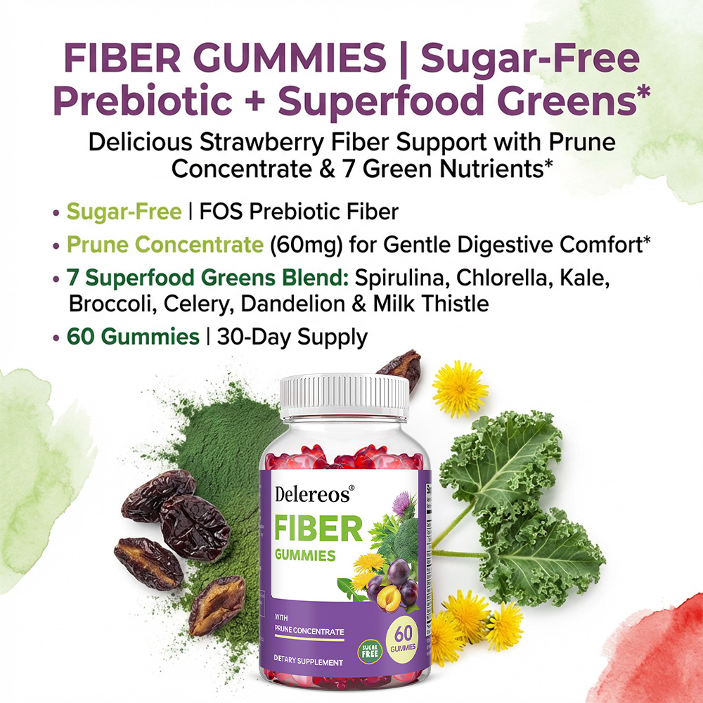 เยลลี่ไฟเบอร์พรีไบโอติกแบบไม่ม - Health Wellness Gummies บทวิจารณ์และราคา