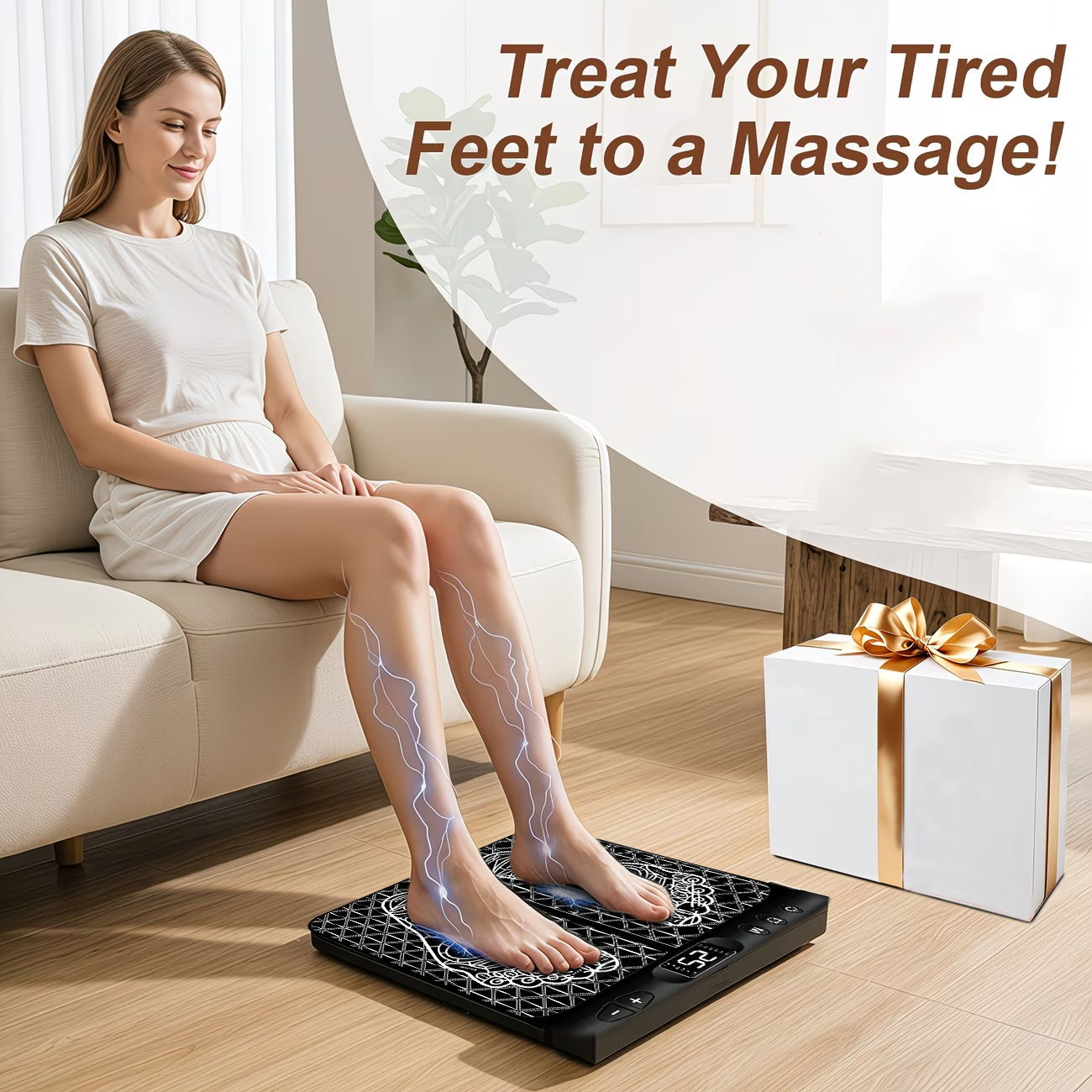 แผ่นนวดเท้า EMS 12 โหมด 25 ระด - Ems Foot Massager บทวิจารณ์และราคา