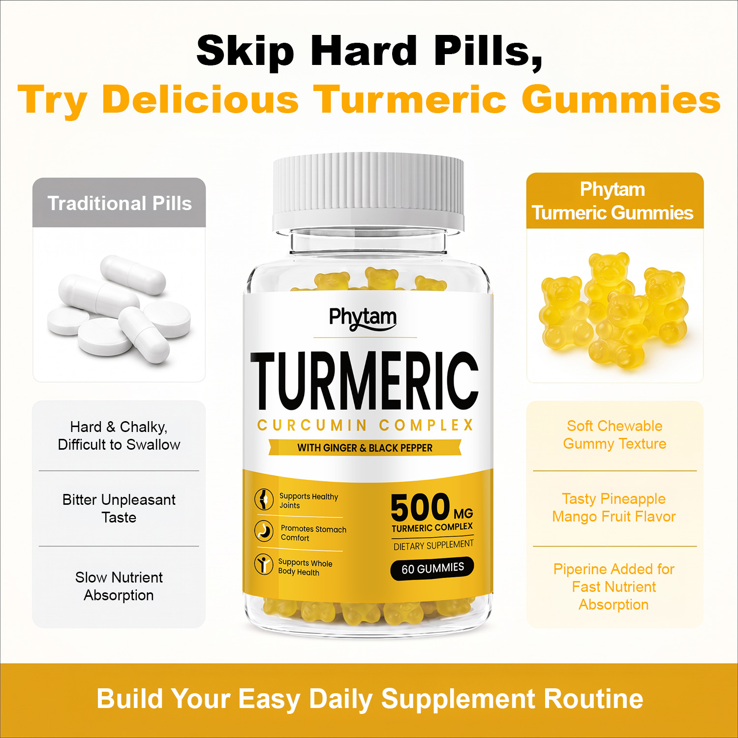 กัมมี่ขมิ้นเคอร์คูมินผสมขิงและ - Health Wellness Gummies บทวิจารณ์และราคา