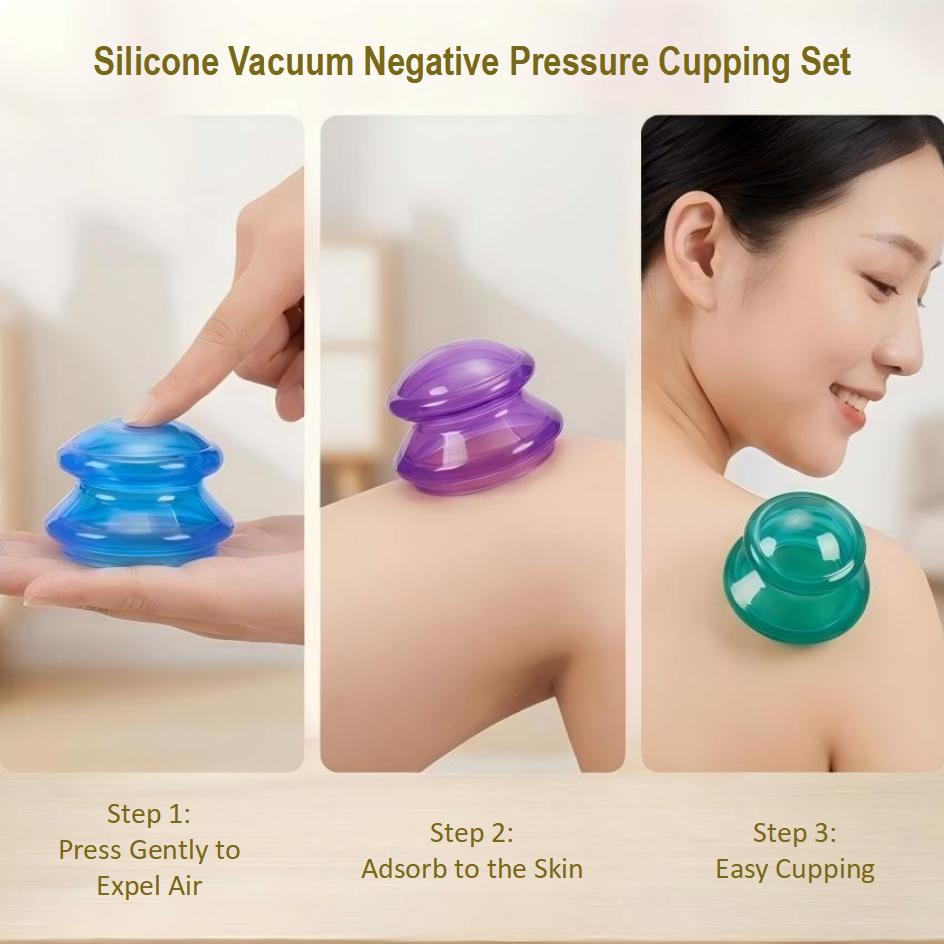 ชุดถ้วยซิลิโคนสำหรับนวด 3 ชิ้น - Cupping Therapy Set บทวิจารณ์และราคา
